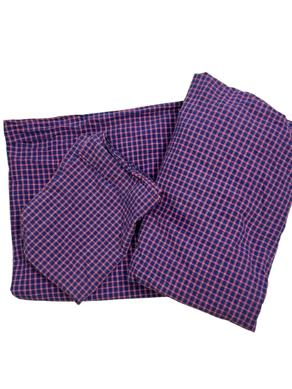 Vtg Ralph Lauren Mackinaw Plaid Full Sheet Set Flat Fitted Sheets 2 Pillowcases